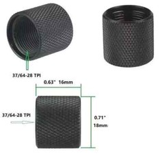 All Steel,Black Color 37/64×28(0.578-28) TPI Thread, Thread Protector