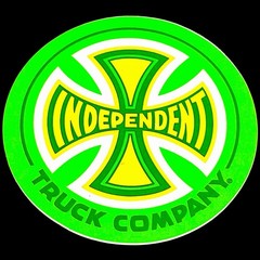 Vintage 1980’s Independent Truck Company Skateboard Sticker Lime Green & Yellow
