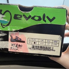 Evolv Climbing Shoes VTR3D Size 5 Blue Suede Lace Up TRAX USA Rubber Box