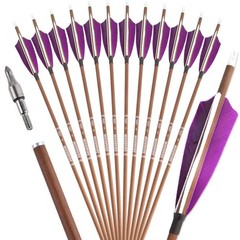 31″ Pure Carbon Arrows Feathers SP340 400 500 600 Compound Recurve Bow Hunting