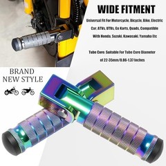 M8 Motorcycle Folding Rearsets Foldable Motorbike Footrest Type B Colorful