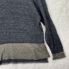 Habitat Shirt Womens Medium Charcoal Olive Two-Tone Long Sleeve Scoop Neck