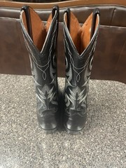Dan Post Black Leather Western Cowboy Boots DP2110R Size 8.5 D Width