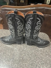 Dan Post Black Leather Western Cowboy Boots DP2110R Size 8.5 D Width