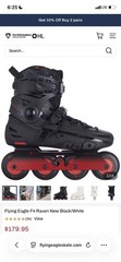Fly Engel Inline Skates Men’s F4 Raven Size 10
