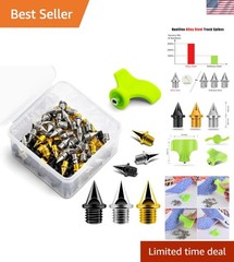 1/4 Inch Track Spikes, 100 Pieces Steel Track Shoe Spikes Replacements and Sp…