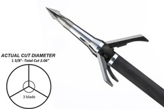 Grim Reaper Pro Series Broadhead Blackout 3 Blade, 100gr, 1 3/8″ Cut, 4-Pack