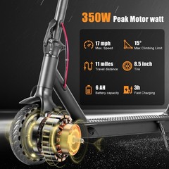 Folding Electric Scooter for Commuting 20MPH Long Range E Scooter with Smart APP