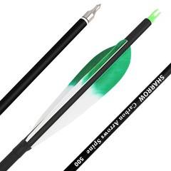 28″ 30″ 31″ Carbon Arrows SP500 Archery 5″ Feather Recurve Compound Bow Hunting