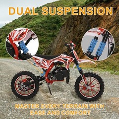 50cc Dirt Bike Pit Bike 2 Stroke Gas Powered Off Road Pull Start for Kids Gift