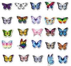 Butterfly Sticker Bomb Pack, Butterflies PVC Vinyl Decal Scrapbook, Laptop 50pcs