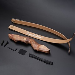 TOPARCHERY 60» Archery Recurve Bow Wooden Bow for Right Hand Target Hunting