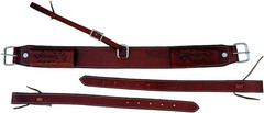 Horse Western Leather Complete Flank Cinch Set Rear Flank Back Cinch Girth Sa…