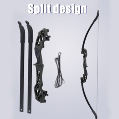 40LBS 53″ Aluminum Takedown Recurve Bow Archery Arrows Set for Training Practice