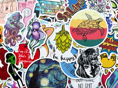 1000 Random Bulk Sticker Bomb Lot Fun Variety Pack Luggage Skateboard Decals