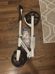 Kick Scooter for Kids 6+ Years Teens Adults Black and White