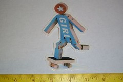 VTG RARE 90’s GIRL WOODEN KICK PUSH DOLL SKATEBOARD OLD SCHOOL NOS SKATE STICKER