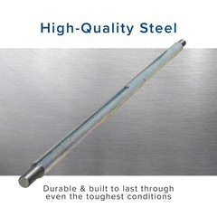 36″ x 1″ Steel Axle Rod with 1″ to 3/4″ Step-Down & 3/4-16 Fine Threads