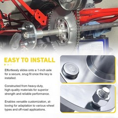4″ x 4″ Go-Kart Live Axle Hub Kit with 8 Lug Nuts – Durable & Easy to Install