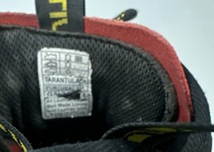 La Sportiva Tarantulace Climbing Shoes Mens 41.5 Black Red Bouldering Gym Lace