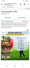 inflatable bumper ball New Never Used Or Inflated blow up from Amazon blow up