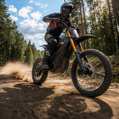 Adult Electric Dirt Bike 6000W Peak Top Speed Off Road All Terrain E Motorcycle