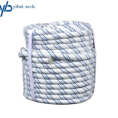1/2inch x120FT Double Braided Rope Breaking Strength 1485 Pounds White Blue Grey