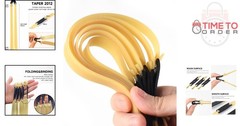10 Pack Flat Rubber Bands 2.0mm Thick Elastic Slingshot Replacement for Hunting
