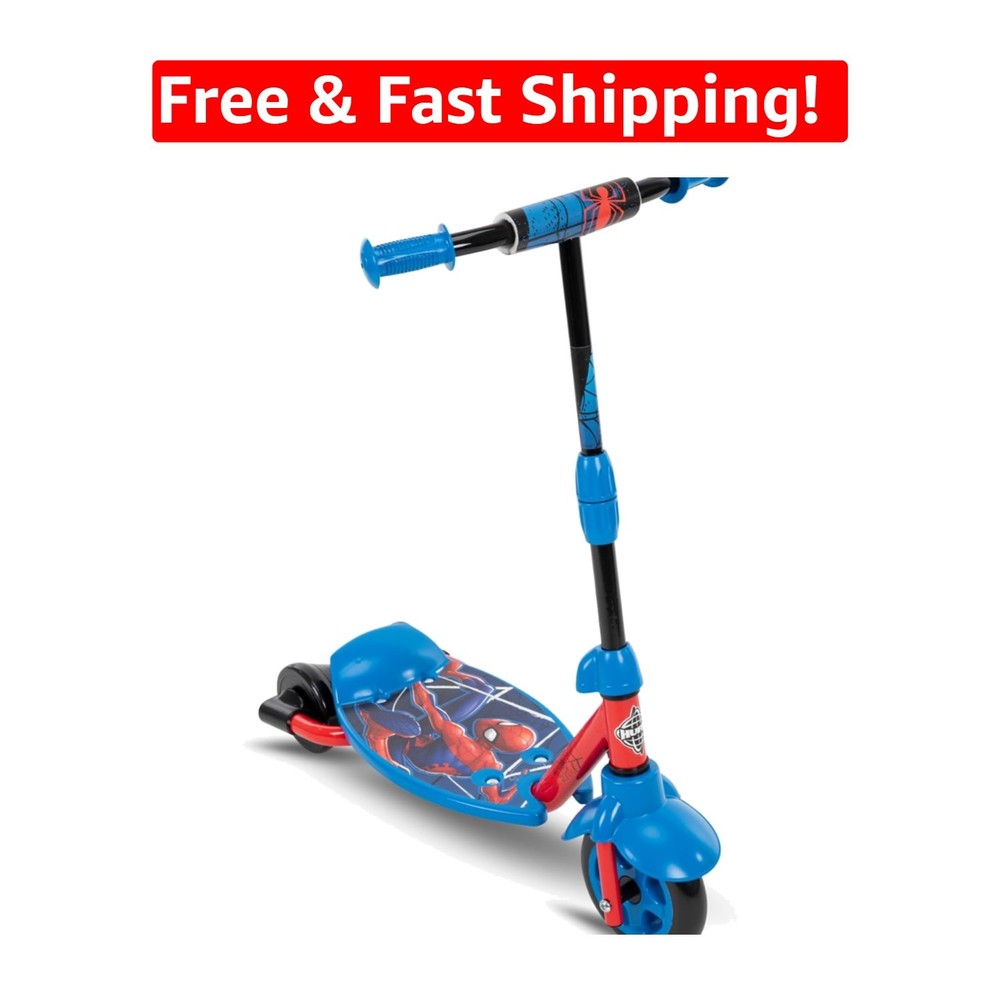 Durable 3-Wheel Toddler Scooter with Spider-Man Design – Adjustable & Light-Up