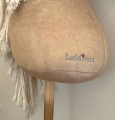 Lemieux Hobby Horse “Popcorn” With Black Show Bridle, Slightly Used