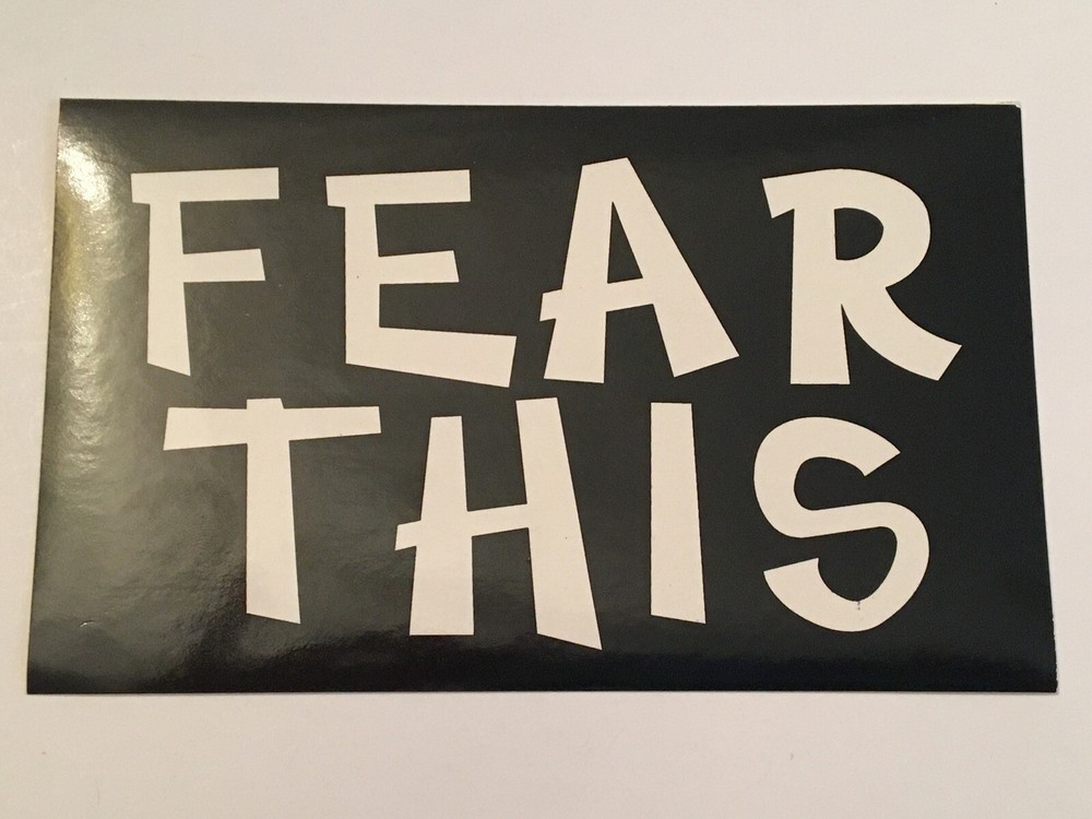 Fear This Black and white 3″x5″ rectangular glossy sticker
