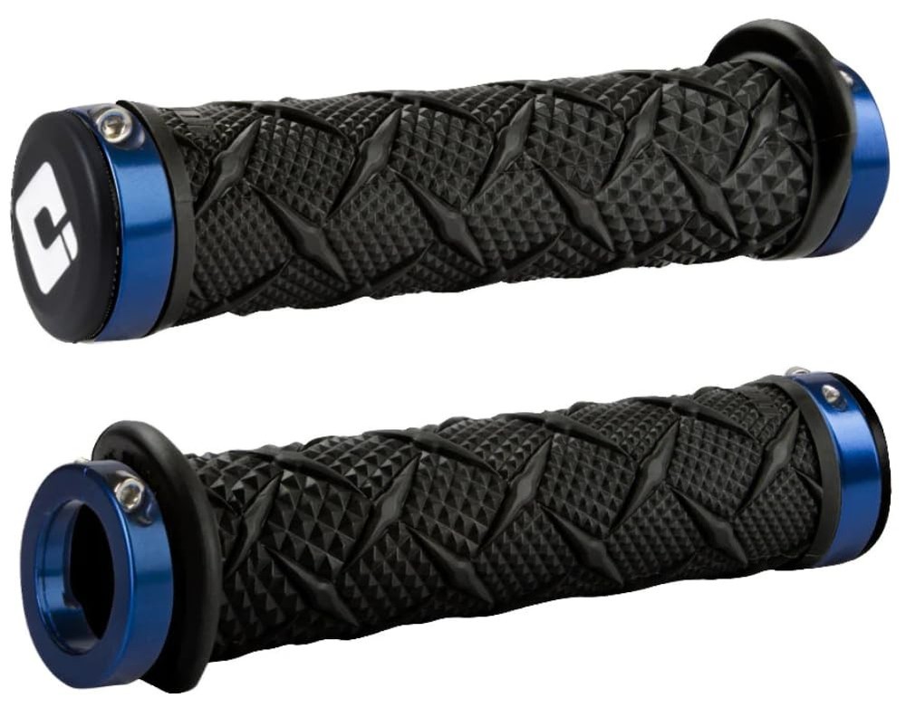 ODI XTreme LockOn ATV Hand Grips Black Blue Clamps One Size Handle