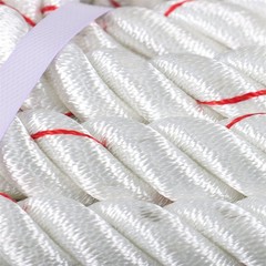 1inch × 120FT High Strength Braided Rope Breaking Strength 3400 Pounds White Red