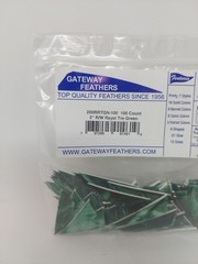 100 Pack Gateway Feathers 2″ Right Wing: Rayzr Camo Tre Green 200RRTGN-100