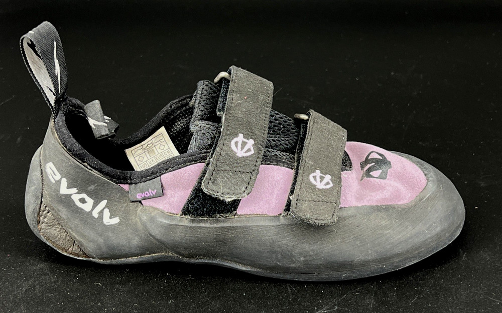 Evolv Trax XT-5 Rock Climbing Shoes Womens 8.5 Purple Black Made In USA (GG)