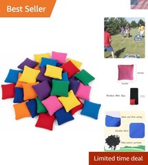 20 Pcs Mini Bean Bags for Tossing Games – Colorful Small Cornhole Bags 2″ x 2…
