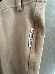 Equi Star Unisex Kids Tan Knee Patch Jodhpurs Riding Breeches Pants Size 10 EUC
