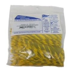 100 Pack Gateway Feathers 4″ Right Wing: Shield Faux Barred Yellow 400RSBYL-100