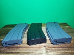 Lot of 3 BB / Airsoft Magazine Black Metal Polymer AR Style