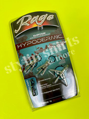 3 packs RAGE Slipcam HYPODERMIC 2″ cut mechanical 2 blade broadheads 100 grain