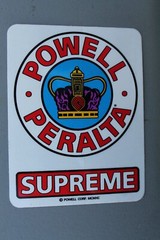 Powell Peralta Bones Supreme 1990 Clear OG Z83A Vintage Skateboarding STICKER