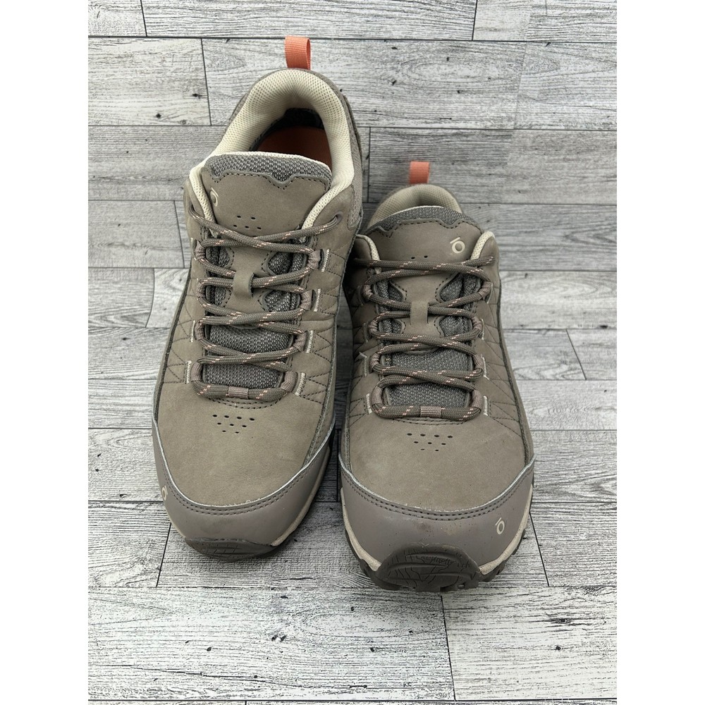 Oboz Waterproof Low Hiking Shoes Womens US 9 Taupe Trail Walking Sneakers