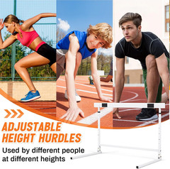 Adjustable Height Hurdles from 27 to 42 Inch Foldable Track and Field Equipment