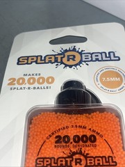 Splat-R-Ball 7.5mm Orange Ammo, 20,000 Rounds, Certified SplatRBall, New Sealed