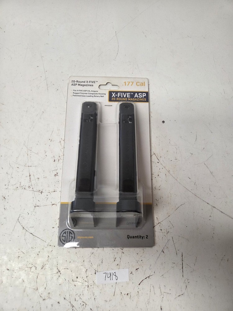 Sig Sauer X-Five ASP Magazine 2 Pack .177 Caliber 20 Rounds AMPC-177-20X Mags