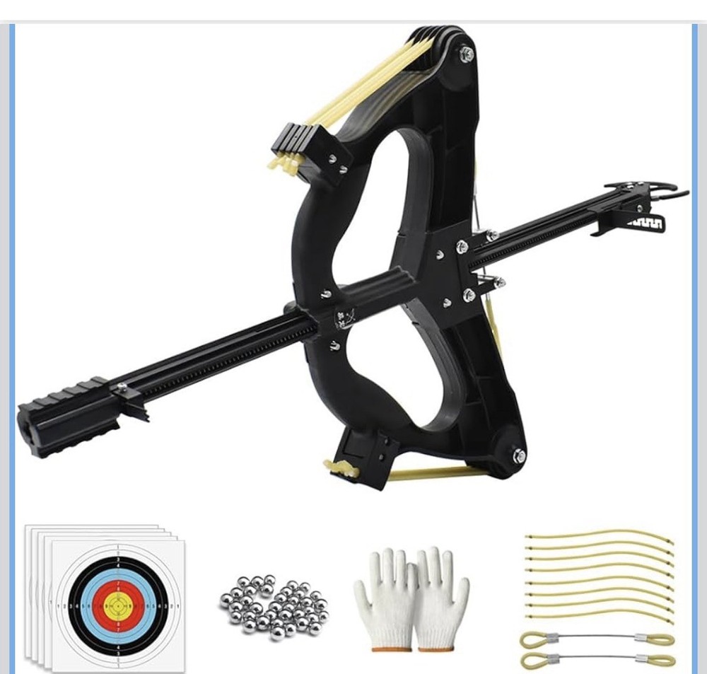 Compound Bow 60LBS Slingshot Laser Bow Set fun outdoor shooting steel balls