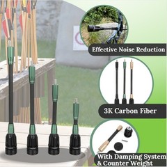 6 8 10 12 Inch Stabilizer Carbon Rod Archery Bows Balance Bar Shock Absorber