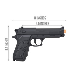 UKARMS M757B M9 Airsoft Spring Pistol 6mm BBs Hand Gun – Black