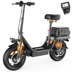 GQ8 14″ Adults Foldable E-Scooter with Seat 500W 48V 15Ah Battery Commuter 20mph