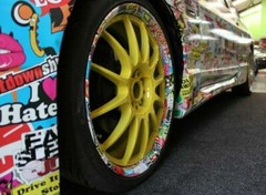 100Pcs Auto Car Parts NHRA Drag Racing Vinyl Graphics Stickers Bomb Decals Pack